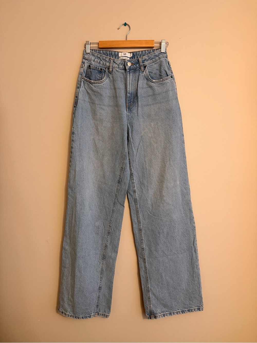 TWIK High-Rise Wide Leg Light Blue Jeans (28)